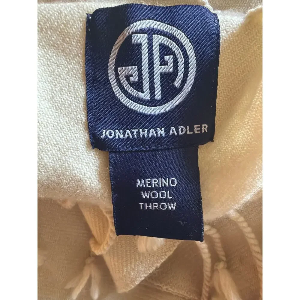 JONATHAN ADLER BEADED MUSE EYES EMBELLISHED THROW BLANKET